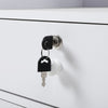 Tall Wood Bedside Cabinet Table Hanging Hook Storage Shelf Drawer with Lock Keys