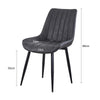 Luxury Pair of 2 Home Office Chairs Grey Dining Kitchen Chairs Upholstered Chair