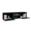Modern High Gloss 2 Door TV Stand Unit Cabinet Entertainment Lowboard LED Light