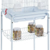 Parrot Cage Bird Cage Metal Budgies Cage with Roof Top&Toys with Rolling Stand