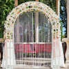 2.6m Free Standing Circular Arch Flower Stand 3 Poles Moon Door Archway Backdrop