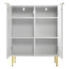 Sideboard Buffet Storage Cabinet with 6 Compartments Living Room Furniture White