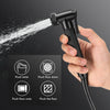 Bathroom Thermostatic Mixer Shower Set Square Black Twin Head Exposed Valve