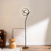Halo Split Modern Bright LED Torchiere Floor Lamp for Offices Tall Standing Lamp