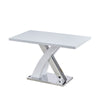 High Gloss Table Elegant Smooth Dining Room Furniture Rectangular Table 120cm