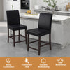 2X Modern Bar Stool PU Upholstered Counter Bar Chairs Dining Chairs w/Footrest