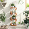 Free Standing Shoe Rack Entryway Folding Plant Rack-Natural