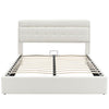 OTTOMAN LIFT UP UPHOLSTERED BED FRAME STORAGE HEADBOARD DOUBLE & KING 4FT6 5FT