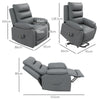 Power Massage Lift Recliner Chair Big and Tall PU Leather Recliner Chair, Grey