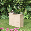 4FT Patio Bar Table Wood Garden Drinks Stand Pub Beer Counter Home Outdoor Desk