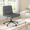 Armless Swivel Task Chair Vanity Chair Cross Legged Office Chair-Grey