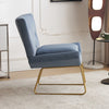 Stylish Accent Chair for Living Room Velvet Armchair Occasional Tub Chairs Blue
