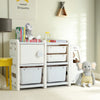 Kids Toy Storage Organizer Truck-shaped Toddler Storage Cabinet w/2 Bins