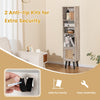 Bathroom Cabinet Display Rack Freestanding Slim Cabinet Adjustable Shelf Natural