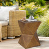 Retro Twist Side Table Industrial Accent Tea Coffee Plant Stand Concrete Effect
