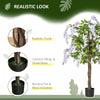 Artificial Realistic Wisteria Flower Tree Faux Plant for Indoor Décor