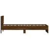 Bed Frame without Mattress with Headboard Brown Oak 75x190 cm Small Singl