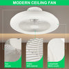 Ceiling Fan with Lighting RGB LED Light Adjustable Wind Speed Remote Control Nse