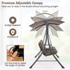 Garden Patio Swing Chair 2 Seater Hammock Bench with Adjustable Polyester Canopy