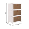 3 Tier Foldable Storage Boxes with Lid Collapsible Home Clothes Organizer Box