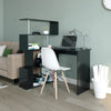 Mondeer L Shaped Computer Desk Corner Desk 360 Degree Rotatable Space Saving
