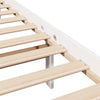 Bed Frame with Headboard White 160x200 Solid Wood Pine K7W5