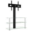 SVV Corner TV Stand 3-Tiers for 32-70 Inch Black and Silver