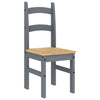 Dining Chairs Room Kitchen Chair 2 pcs Grey Solid Wood Pine