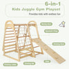 Multi-functional Kid¡¯s Climbing Toy with Climbing Rock & Removable Tent-Natural