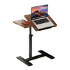 Adjustable Rolling Laptop Desk C Shaped Overbed Table on Wheels Tilting Tabletop