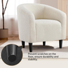 Armchair Boucle Tub Barrel Chair Sherpa Upholstered Accent Seat Living Room