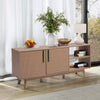 150cm Wooden TV Tele Stand Cabinet Entertainment Unit With 2 Doors Shelves Wood