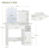 LED Mirror Dressing Table with Stool Set Makeup Desk Vanity Table Lights