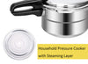 3/5/7L Aluminium Pressure Cooker Quick w/ Lid Latch Indicator Explosion-Proof UK