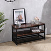 Industrial Wooden TV Stand Table Cabinet Entertainment Unit with Storage Shelf