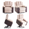 Electric Powered Lift Recliner Sofa Massage Heated Armchairs for Elderly Brown