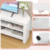 Corner TV Stand 3-Tier Entertainment Center Console Table w/Shelves