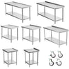 Stainless Steel Commercial Catering Table Work Bench Food Prep Kitchen Shelf UK