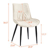 Set of 2 Faux Leather/Suede Dining Chairs Metal Legs Reception Restaurant Chair