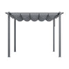 Garden Pergola 3x3m Aluminium Patio Gazebo Shade Shelter with Retractable Canopy