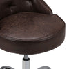 Home Office Chair PU Leather Computer Desk Chair Swivel Armless Chair Study Work