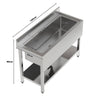 Commercial Restaurant Stainless Steel Sink 120cm Single Bowl Kitchen Wash Table