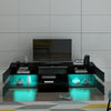 Modern 177cm TV Stand Unit Cabinet Sideboard RGB LED Light Living Room Black