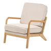 Accent Armchair Wooden Armest Frame Single Padded Sofa Chair Leisure Guest Seat