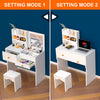 Dressing Table with drawers Mirror Stool Set Bedroom Makeup Desk Vanity Yjxcenya