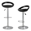 2pcs Bar Stools Leather Swivel Gas Lift Chair Kitchen Breakfast Pub Black Grey