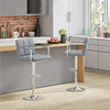 Bar Stools × 2 Padded Seat Faux Leather Swivel Home Kitchen Breakfast Muti Types