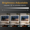 Modern Bathroom Mirror Cabinet With LED Lights 5 Shelves Anti-Fog Touch Switch