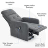 Electric Rise Recliner Chair Sofa Upholstered Armchair with Control for Disabled