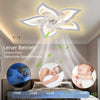 LED Ceiling Fan Light Dimmable Living Room Chandelier Lamp With Remote Control